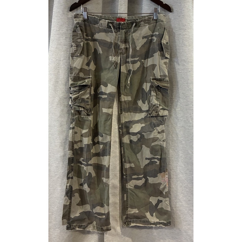 Vintage Y2K Mossimo Camo Cargo Pants Grunge Skate‎ Distressed